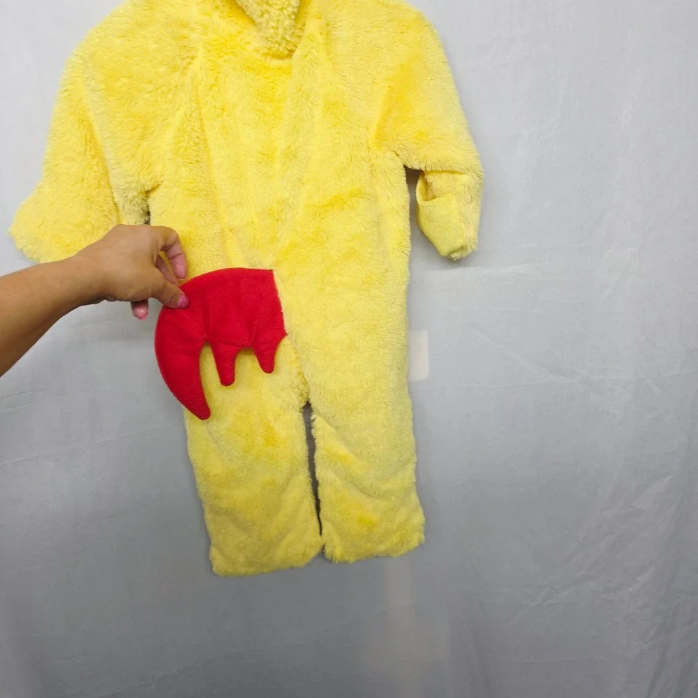 Target Chicken Costume Kids 0-6M Yellow Plush Hooded One Piece Coverall